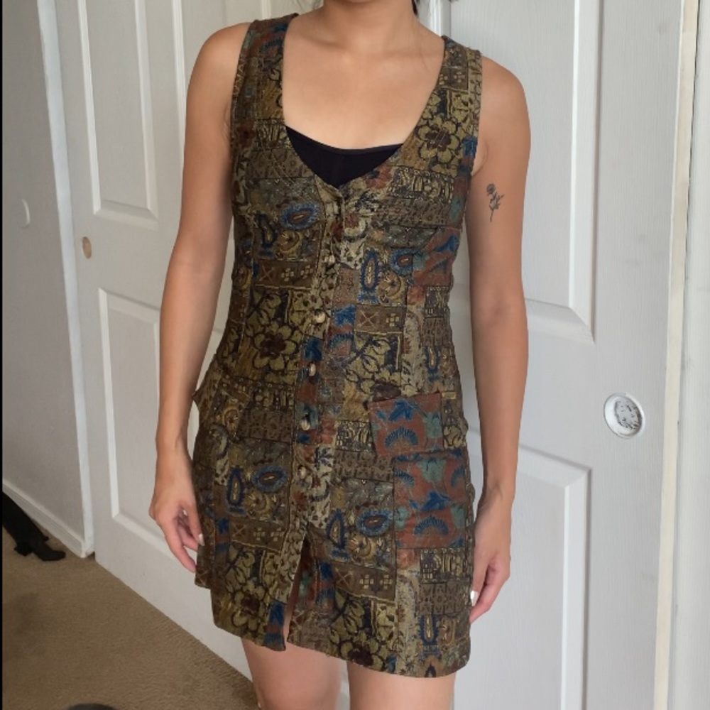 BDG Denim Button Up Mini Dress